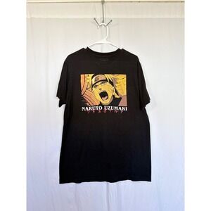 Naruto T-Shirt Shippuden Collection Black Uzumaki Graphic Large